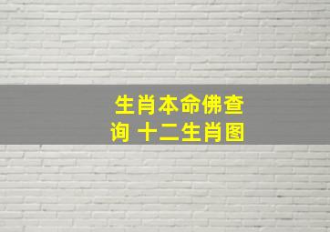 生肖本命佛查询 十二生肖图